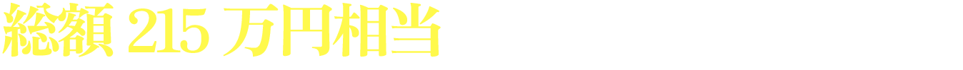 総額215万円相当のオールインワンコンテンツ